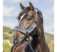 LeMieux Comfort Headcollar for Horses - Navy/Grey - Soft Fleece Lining - Adjustable & Durable - Full