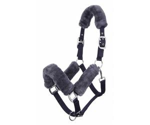 LeMieux Comfort Headcollar Soft Fleece Lined Head Collar Black/Natural/Grey