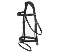 LeMieux Competition Flash Bridle - Horse Bridles - Black - Size: Cob