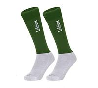 LeMieux Competition Horse Riding Socks in Hunter Green with Closely Woven Foot, Topside Seam and Micro Weight Stretch - Twin Pack - S