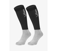 LeMieux My Competition Horse Riding Socks in Black with Closely Woven Foot, Topside Seam and Micro Weight Stretch - Twin Pack - Small