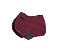 LeMieux Cotton Close Contact Saddle Pad Square - High Wither - Elasticated D-Ring Tabs - Burgundy - Small/Medium