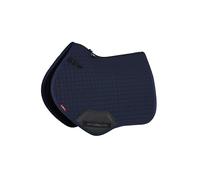 LeMieux Cotton Close Contact Saddle Pad Square - High Wither - Elasticated D-Ring Tabs - Navy - Large