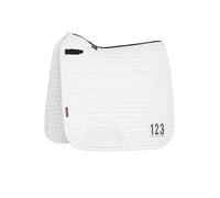 LeMieux Cotton Dressage Competition Square - Equestrian Saddle Pad - High Wither - White - Small/Medium