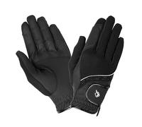 LeMieux Crystal Gloves - Equestrian Horse Riding Gloves - Black - Medium
