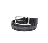 LeMieux Crystal Insert Belt - Premium Quality Leather - Stylish Crystal Panel - Black - Medium