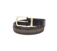 LeMieux Crystal Insert Belt - Premium Quality Leather - Stylish Crystal Panel - Brown - Medium
