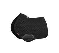 LeMieux Crystal Suede Close Contact Square - Sparkle & Braided Detail Trims - Equestrian Saddle Pad - Black - Small/Medium