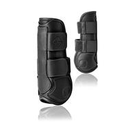 LeMieux Derby Projump Tendon Horse Boots in Black with Close Fitting Vented TPU Shell, Inner Lining & Cut Away Design - Large