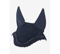 LeMieux Diamante Acoustic Fly Hood in Navy with Soundproof Micro Foam - Soft Bamboo Lining - Comfortable Fit Sport Horse Wear - Medium