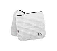 LeMieux Dressage Cotton Competition Square Saddle Pad - Saddle Pads for Horses - Equestrian Riding Equipment and Accessories (White - Large)