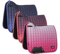 LeMieux Dressage Spectrum Square Saddle Pad - Saddle Pads for Horses - Equestrian Riding Equipment and Accessories (Aubergine Papaya - Large)