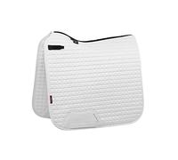 LeMieux Dressage Suede Square Saddle Pad - Saddle Pads for Horses - Equestrian Riding Equipment and Accessories (White - Large)