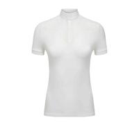 LeMieux Emily Short Sleeve Show Shirt - Womens - Lightweight and Breathable - Standing Collar - White - UK18