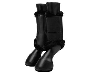 LeMieux Fleece Edged Mesh Brushing Boot | Equestrian | Black/Black