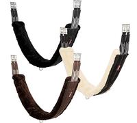 LeMieux Fleece Lined Anatomic Girth - Black/Black - Super Soft Fleece Lining - Elastic Straps - 135cm/54