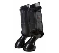 LeMieux Fleece Lined Brushing Horse Boots - Protective Gear and Training Equipment - Equine Boots, Wraps & Accessories (Black/Large)