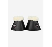 LeMieux Fleece WrapRound Overreach Horse Boots - Over Reach or Bell Boots for Horses - Protective Gear and Training Equipment - Equine Boots, Wraps & Accessories (Black Natural/Large)