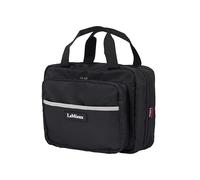 LeMieux Fold Down Pocket Grooming Organiser - Unzips and Unfolds - Top Hanging Hook - Ideal for On The Go - Black