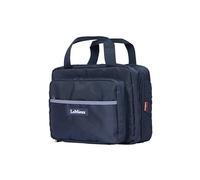 LeMieux Fold Down Pocket Grooming Organiser - Unzips and Unfolds - Top Hanging Hook - Ideal for On The Go - Navy