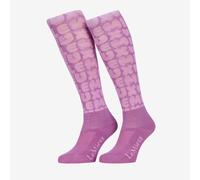 LeMieux Footsie Socks - Bubble Font Fondant - Pink - Size: Medium