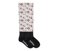 LeMieux Small Ladies Xmas Robins Footsie Socks - Beige