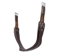LeMieux Gel-Tek Anatomic Jumping Girth - Contoured Shape - Dynamic Gel and Ultra Soft Leather - Brown - 110cm/44"