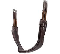 LeMieux Gel-Tek Anatomic Jumping Girth - Contoured Shape - Dynamic Gel and Ultra Soft Leather - Brown - 115cm/46"