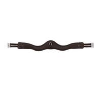 LeMieux Gel-Tek Anatomic Jumping Girth - Contoured Shape - Dynamic Gel and Ultra Soft Leather - Brown - 120cm/48"