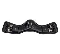 LeMieux Gel-Tek Anatomic Mono Girth in Black with Gel Impregnated Pockets - Contoured Shape & Ultra Soft Oiled Leather - 55 cm