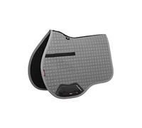 LeMieux General Purpose Cotton Square Saddle Pad - English Saddle Pads for Horses - Equestrian Riding Equipment and Accessories (Grey - Small/Medium)