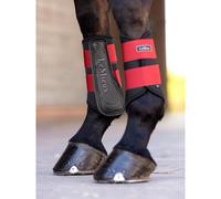 LeMieux Grafter Brushing Boots - Pair - Durable and Breathable - Fits Front or Back - Chilli - Medium
