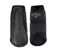 LeMieux Grafter Brushing Boots - Pair - Durable and Breathable - Fits Front or Back - Black - Large