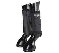 LeMieux Grafter Brushing Boots - Pair - Durable and Breathable - Fits Front or Back - Black - Medium