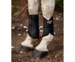 LeMieux Grafter Brushing Boots - Pair - Durable and Breathable - Fits Front or Back - Black - Small