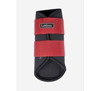 LeMieux Grafter Brushing Boots - Pair - Durable and Breathable - Fits Front or Back - Chilli - Large