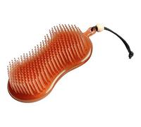 LeMieux Hippo Brush in Orange Two in One Horse Grooming Aid with Gentle Bristles and Rubber Scrubby Sponge - One Size