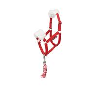 LeMieux Hobby Horse Christmas Headcollar & Leadrope - Perfect Christmassy Accessory - Red