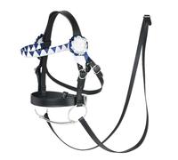 LeMieux Hobby Horse Showing Bridle - Fits Hobby Horses - Leather with Functional Buckles - Show Browband - Black