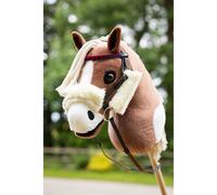 LeMieux Hobby Horse Racing Bridle - Orange Reins, Removable Blinkers & Shadow Roll - Educational Toy