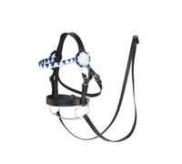 LeMieux Hobby Horse Showing Bridle - Fits Hobby Horses - Leather with Functional Buckles - Show Browband - Black