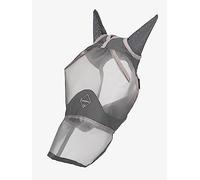 LeMieux Horse ArmourShield Pro Full Fly Mask with Soft Bamboo Lining - UV Protective & Breathable Mesh - Grey - Small