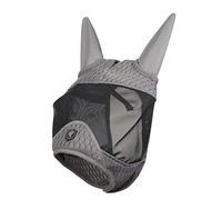 LeMieux Horse Gladiator Half Mask in Grey - 4 Way Stretch Lycra - Breathable Mesh - XL