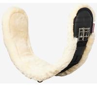 LeMieux Integrated Dressage Girth Short Mono Fur Lined Elasticated Blk/Nat 55-75