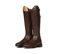 LeMieux Junior Field Riding Boot - Childrens Long Leather Horse Riding Boot - Brown - Regular Height Calf - UK4