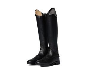 LeMieux Junior Interchangeable Riding Boot - Childrens Long Leather Horse Riding Boot - Regular Height - Full Calf - Black - UK4