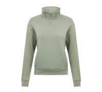 LeMieux Kali Quarter Zip Sweat - Brushed Hand Feel - Hidden Pockets - Rib Cuff and Hem Collar Embroidery - Contrast Internal Ribbed Collar - Thyme - UK 6