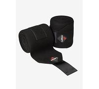 LeMieux Knitted Stable Bandages in Black - One Size Protection Horse Wraps for Travelling - 4.2 m Long - Pack of 2