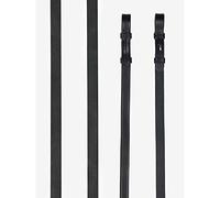 LeMieux Kris Extreme Rubber Reins - Straight Grip Reins - Discretely Textured Surface - Martingale Stoppers - Black - Full - 54"