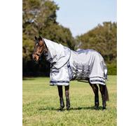 LeMieux Kudos AeroGuard Fly Rug - Extended Shaped Belly Flap - Ripshield Mesh - Silver - 5ft3